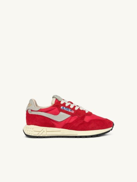 REELWIND LOW SNEAKERS IN RED NYLON AND SUEDE
