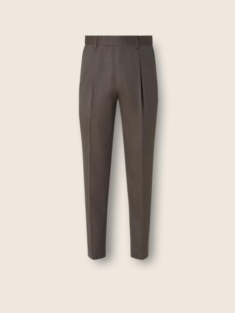 DARK TAUPE 15MILMIL15 WOOL AND SILK PANTS