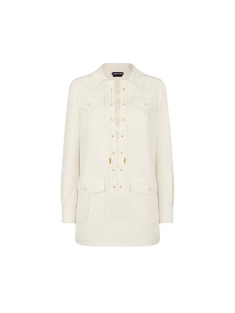 SAFARI TUNIC WITH CROSSOVER DRAWSTRINGS