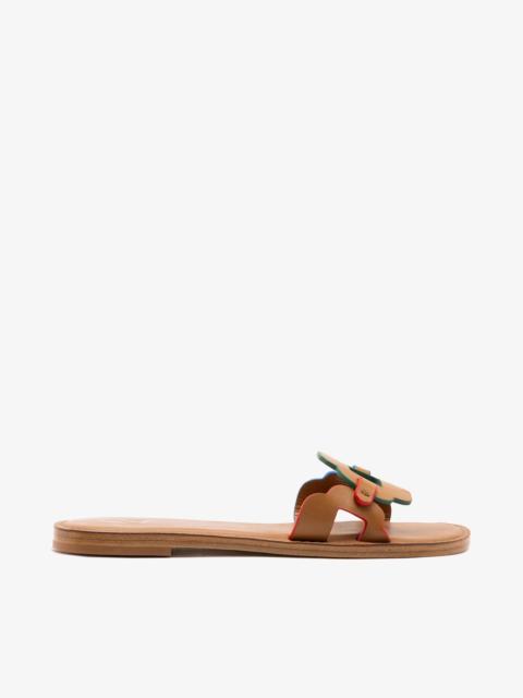 Margherita Slide In Caramel Leather