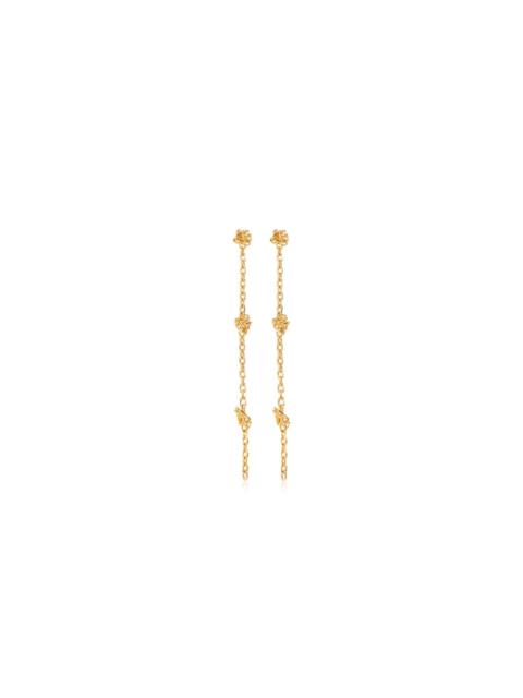 chain knot-detail drop earrings