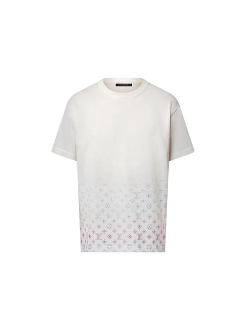 Louis Vuitton Monogram Gradient Embellished Short-Sleeved Crewneck Milky White