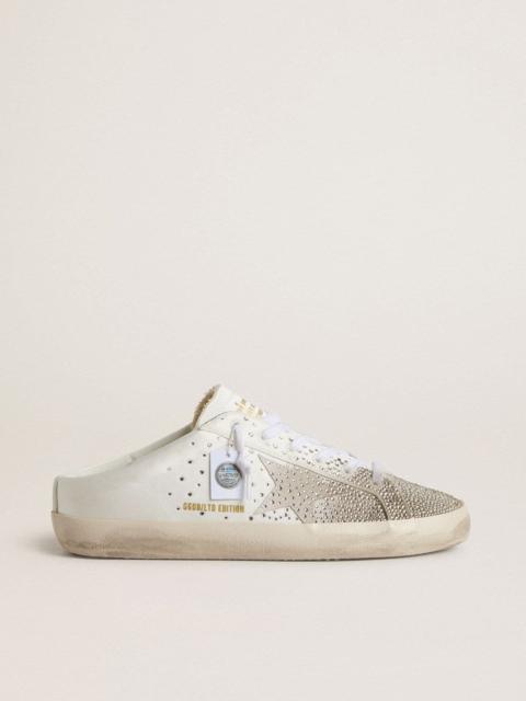 Women’s Super-Star Sabot LTD with gray suede star and Swarovski crystals