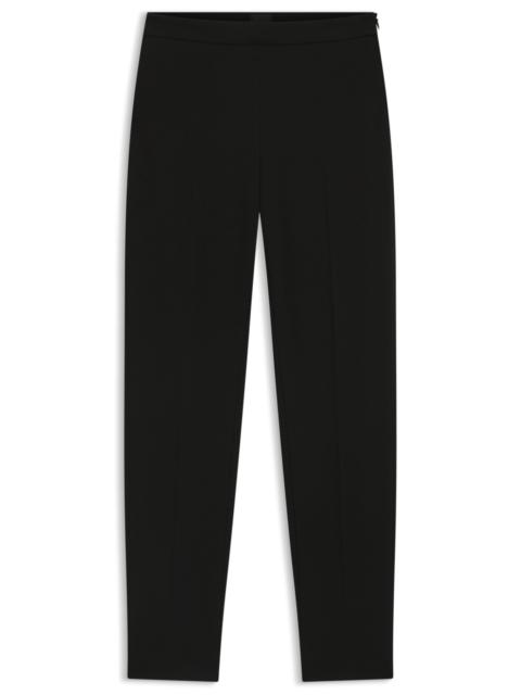 REGULAR-FIT TROUSERS IN STRETCH FABRIC WITH TAPERED LEG