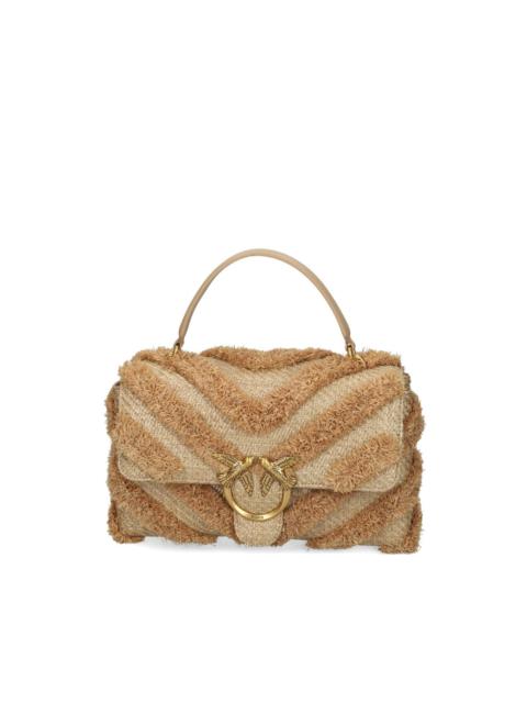 fringed chevron shoulder bag