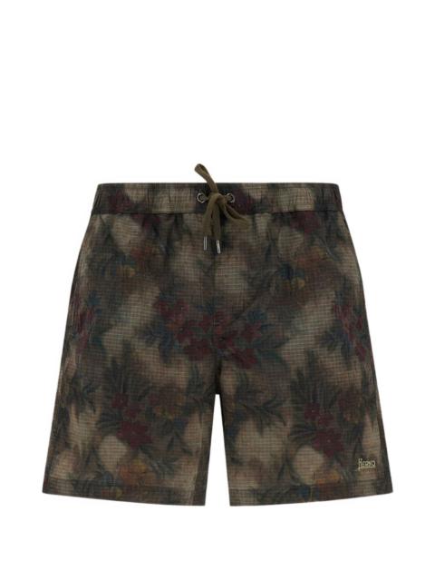 floral-print swim shorts