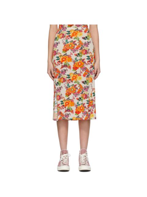 SSENSE Exclusive Beige & Multicolor Capsule Printed Nacre Skirt