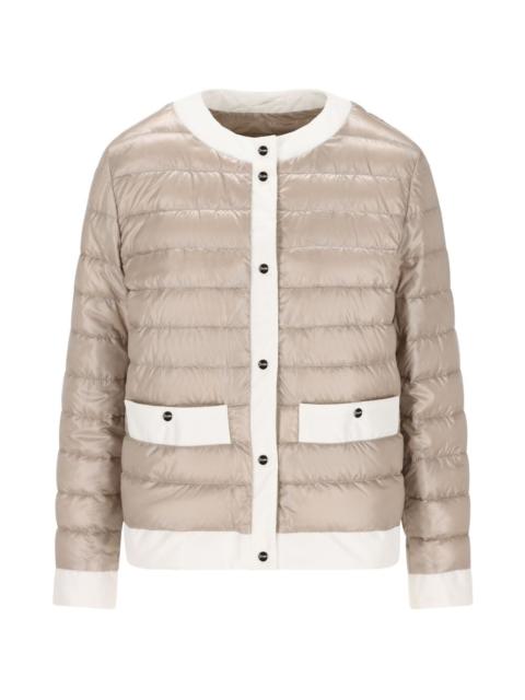 quilted button jacket