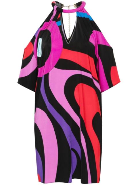 abstract-print mini dress