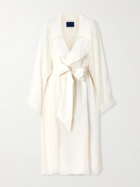 Lee Belted Silk-blend Trench Coat