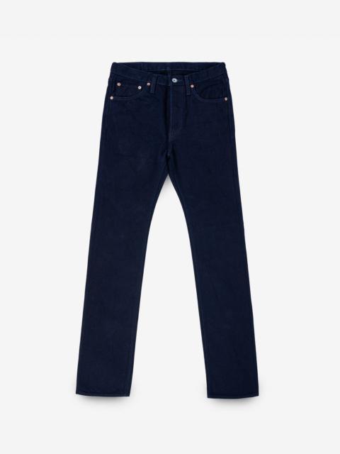 IH-666S-14II 14OZ SELVEDGE DENIM SLIM STRAIGHT CUT JEANS - INDIGO/INDIGO