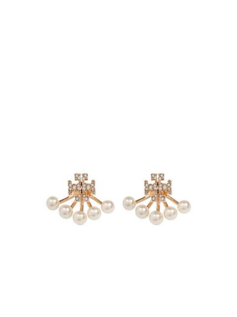 Kira pearl front-back earrings