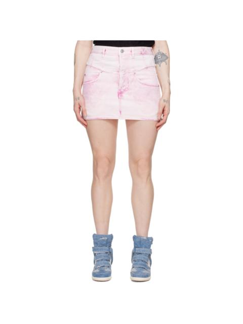 Pink Narjis Denim Miniskirt