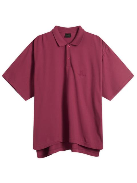 Balenciaga Nano BB Logo Pique Al Short Sleeve Regular Polo