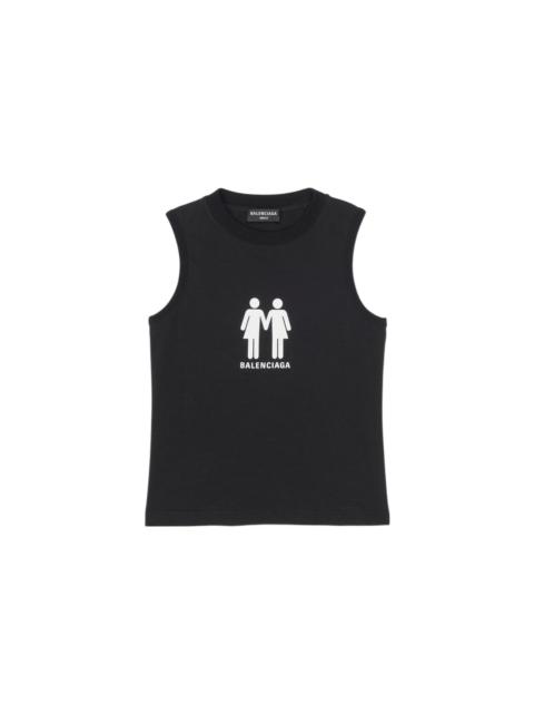 Men's Pride 22 Fitted Tank Top in Black