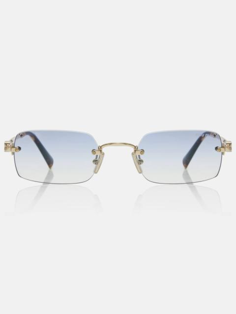 Logo rectangular sunglasses