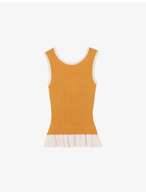 Sleeveless Round-Neck Knitted Top