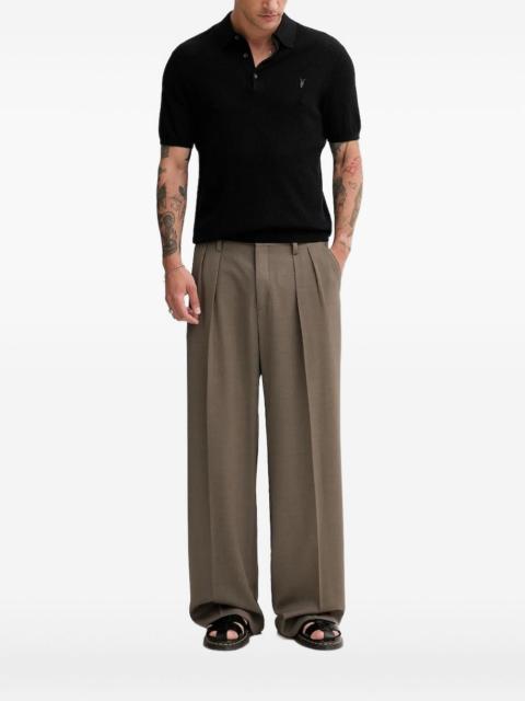 knitted cotton polo shirt