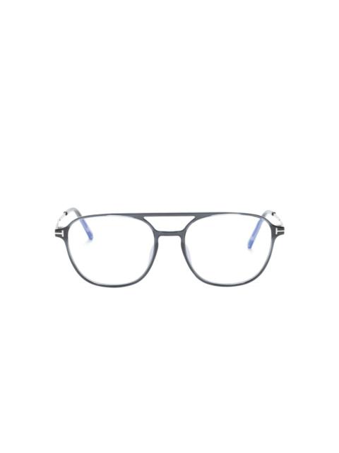pilot-frame acetate glasses