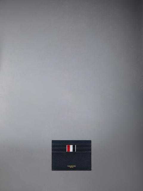 Pebble Grain Leather Note Compartment Single Card Holder