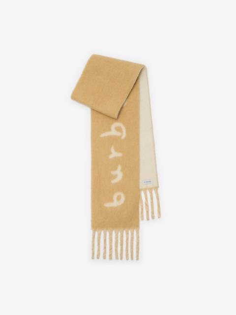 Reversible Logo Alpaca Wool Blend Scarf