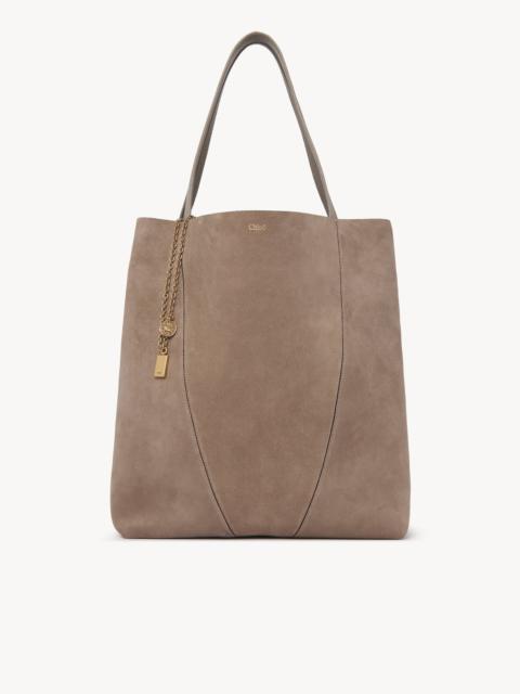 LARGE CHLOÉ SPIN TOTE BAG IN SUEDE LEATHER