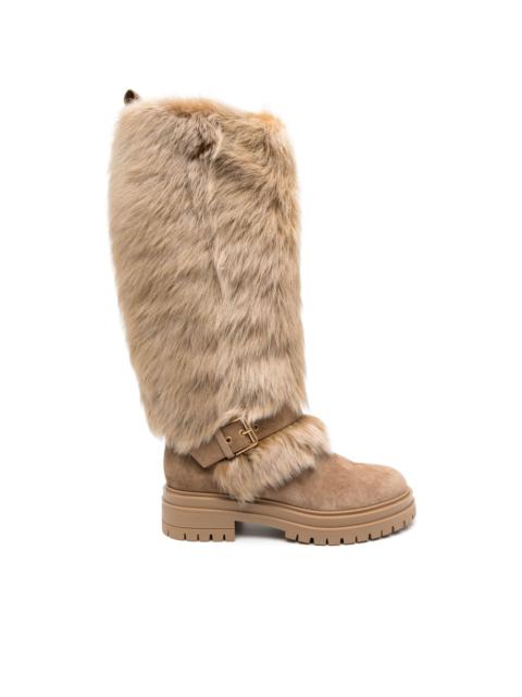 panelled-design boots