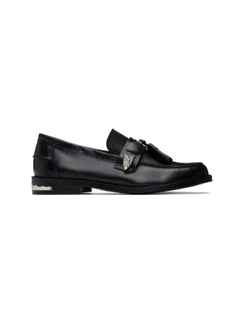 Black Hard Leather Loafers