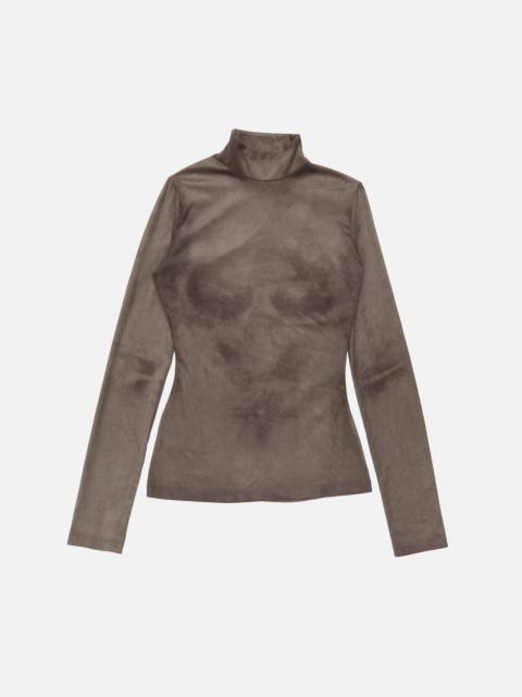 Printed turtleneck - Ash grey