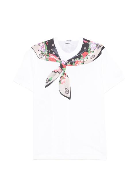 floral-scarf T-shirt