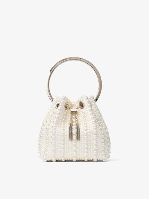 Bon Bon
Ivory Satin Bag with All-Over Pearls