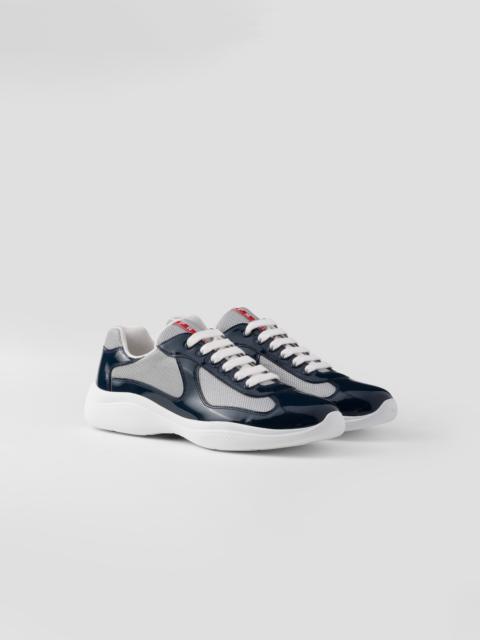 Patent leather and technical fabric Prada America's Cup sneakers