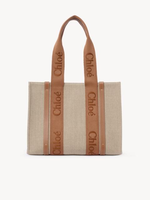 WOODY TOTE BAG IN LINEN