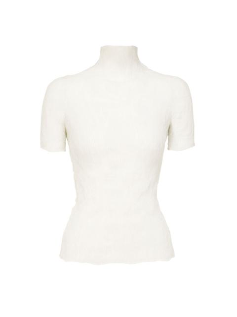 CHIFFON TWIST BK/WT-46 TOP