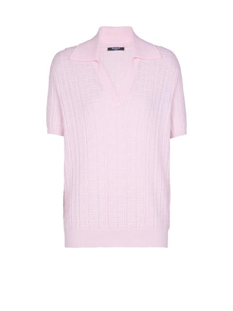 Monogram knit polo