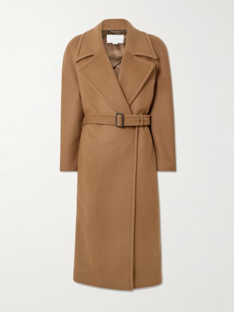 Double-breasted Belted Wool Coat