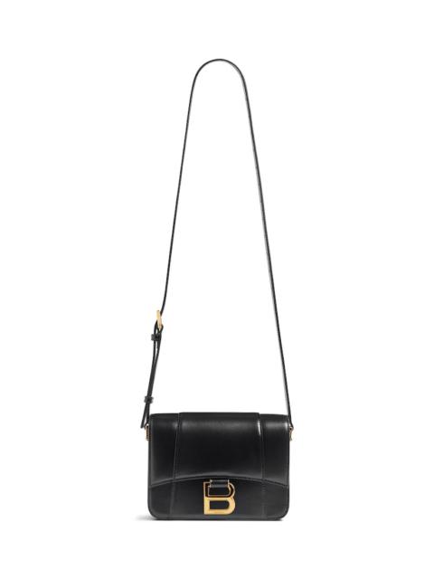 Women's Hourglass Small Flap Bag  in Black