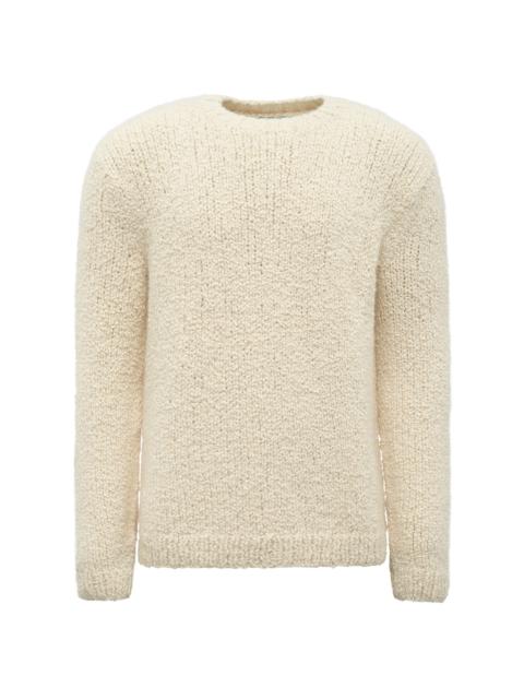 Typhon Knit Sweater in Ivory Cashmere Boucle