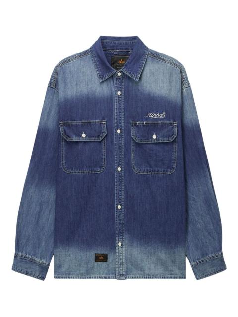 ombre-effect denim shirt