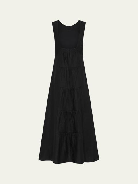 Matilda Tiered Linen Maxi Dress