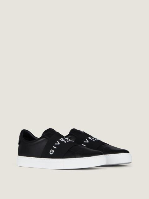 URBAN STREET SNEAKERS IN LEATHER WITH ELASTIC BAND
