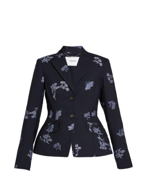 floral single-breasted blazer