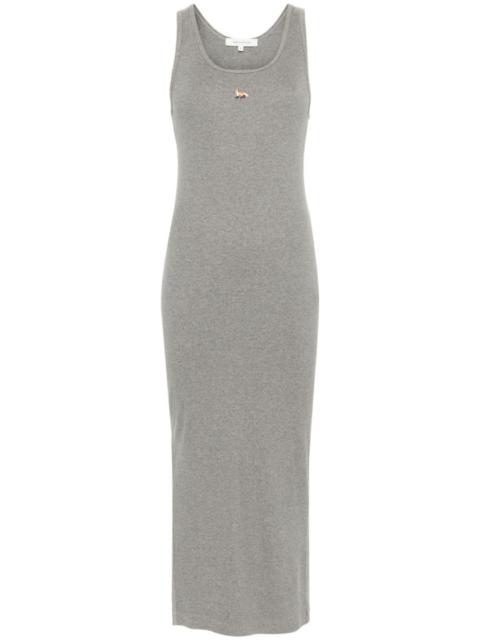 Maison Kitsuné fox-motif ribbed midi dress | REVERSIBLE