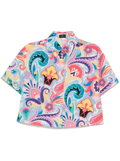 paisley-print shirt