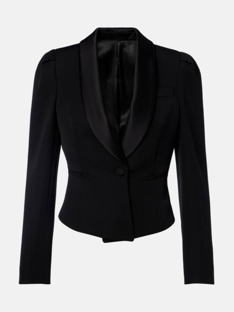 Cropped wool blazer