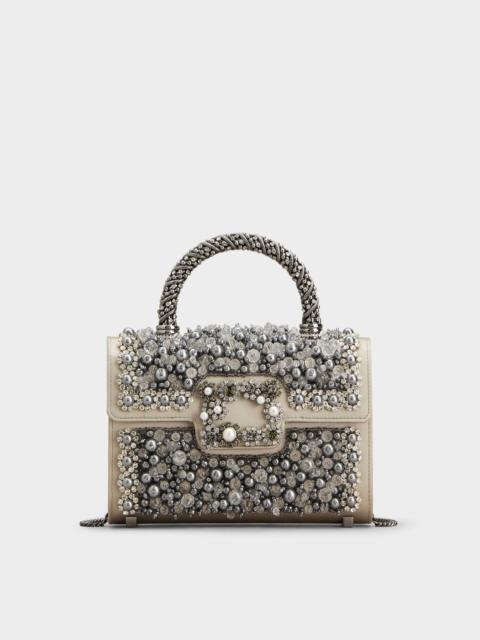 Jewel Efflorescence Mini Bag in satin