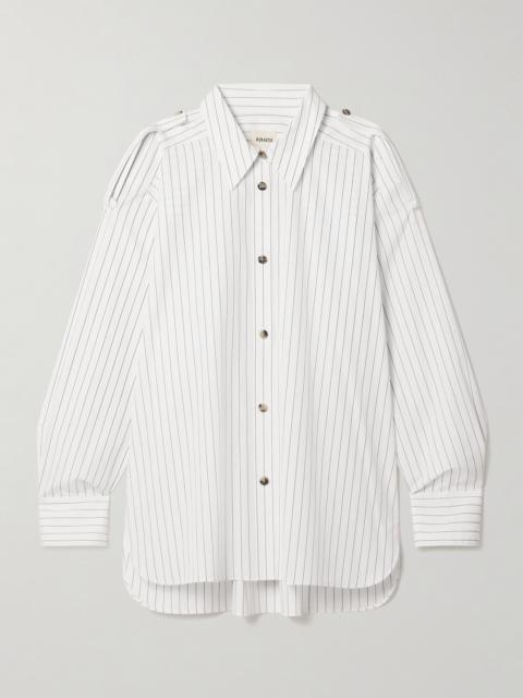 Tamal Oversized Striped Cotton-poplin Shirt