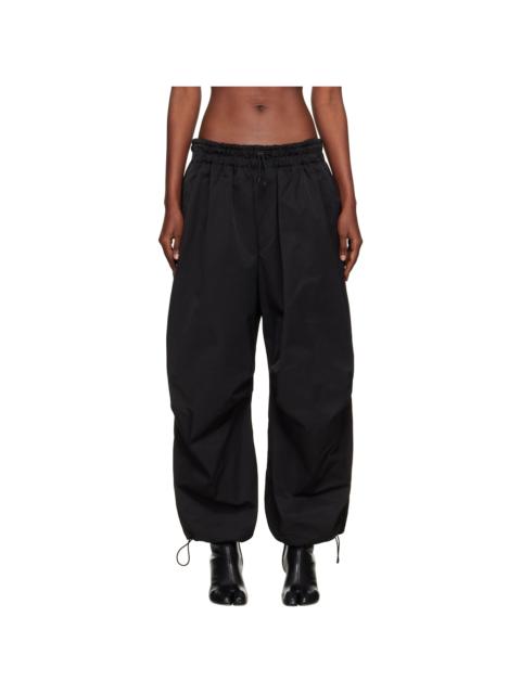Black Twill Parachute Lounge Pants