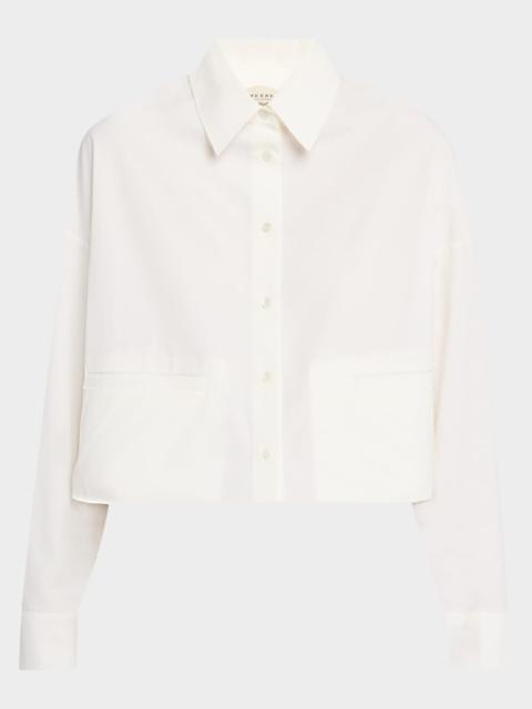 Svago Cropped Boxy Cotton Shirt