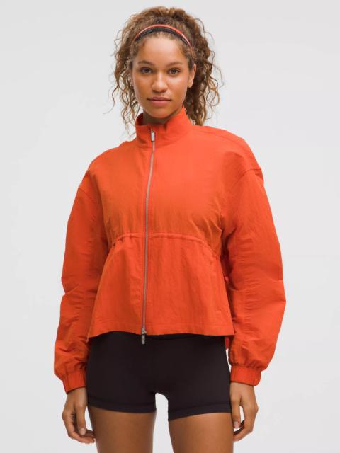 Crinkle Nylon Cinchable Jacket
